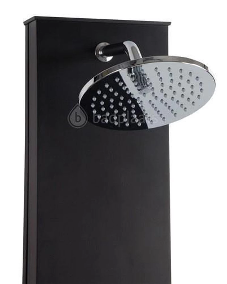 Badplaats Douchepaneel Valencia - Zwart - Regendouche Met Mengkraan En Douchekop 2 Badplaats Douchepaneel Valencia - Zwart - Regendouche Met Mengkraan En Douchekop - Image 2