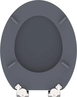 SCHÜTTE WC-Bril 80104 SPIRIT ANTHRAZIT - MDF-Hout - Soft Close - Verchroomde Scharnieren - Gelakt - Gesatineerd Antraciet -Grohe Winkel 963x1200 5