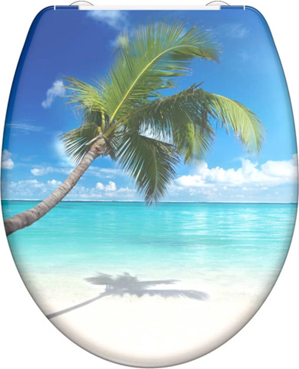 SCHÜTTE WC-Bril 82363 CARRIBEAN - Duroplast - Soft Close - Afklikbaar - RVS-Scharnieren - Decor - 3-zijdige Print 7 SCHÜTTE WC-Bril 82363 CARRIBEAN - Duroplast - Soft Close - Afklikbaar - RVS-Scharnieren - Decor - 3-zijdige Print - Image 7