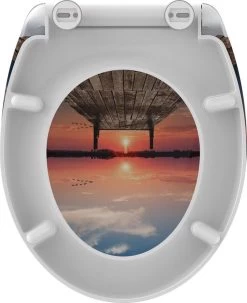 SCHÜTTE WC-Bril 82378 SUNSET SKY - Duroplast - Soft Close - Afklikbaar - RVS-Scharnieren - Decor - 3-zijdige Print -Grohe Winkel 979x1200 2