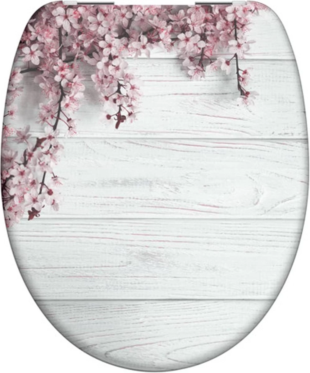 SCHÜTTE WC-Bril 82197 FLOWERS & WOOD - Duroplast - Soft Close - Verchroomde Scharnieren - Decor - 1-zijdige Print 10 SCHÜTTE WC-Bril 82197 FLOWERS & WOOD - Duroplast - Soft Close - Verchroomde Scharnieren - Decor - 1-zijdige Print - Image 10